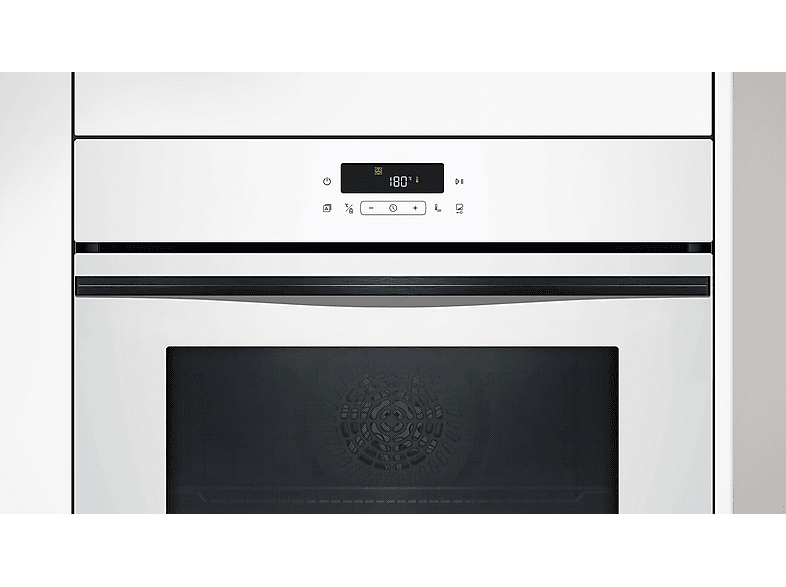 Horno a vapor - Balay 3HD5829B3, Multifunción, Pirolítico, 71 l, Función Freidora de Aire, Control Deslizante, 60 cm, Cristal Blanco