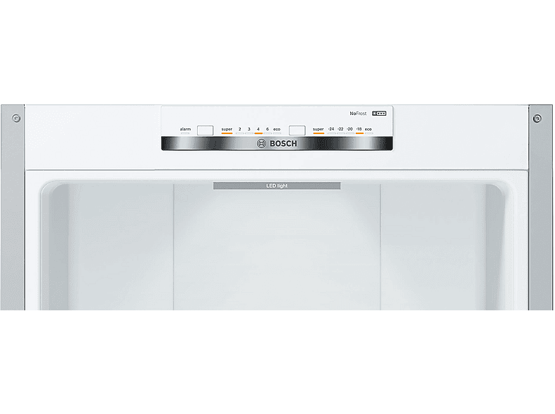 Frigorífico combi - Bosch KGN36VIED, Serie 4, Total No Frost, 186 cm, 326 l, Cajón VitaFresh, Sistema MultiAir Flow, Acero antihuellas