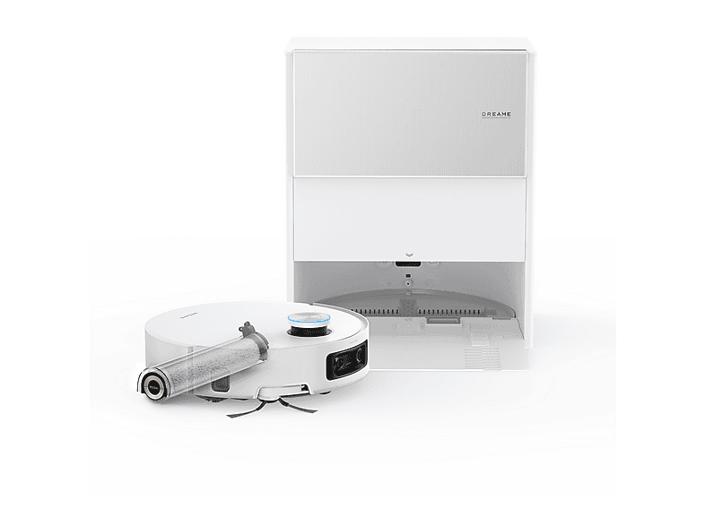 Robot aspirador - Dreame AQUA10 ULTRA ROLLER COMPLETE WHITE, 14,4 V, Potencia de succión 30 kPa, Depósito 0,2 l, Autonomía 1 min, Blanco