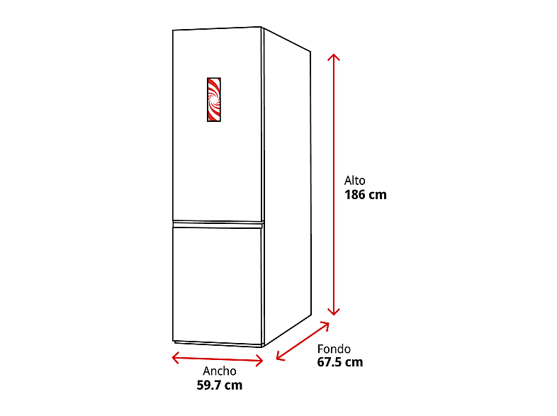 Frigorífico combi - LG GBBSJ10DPY, No Frost, 186 cm, 375 l, DoorCooling+™, Multi Air Flow™, Inox antihuellas
