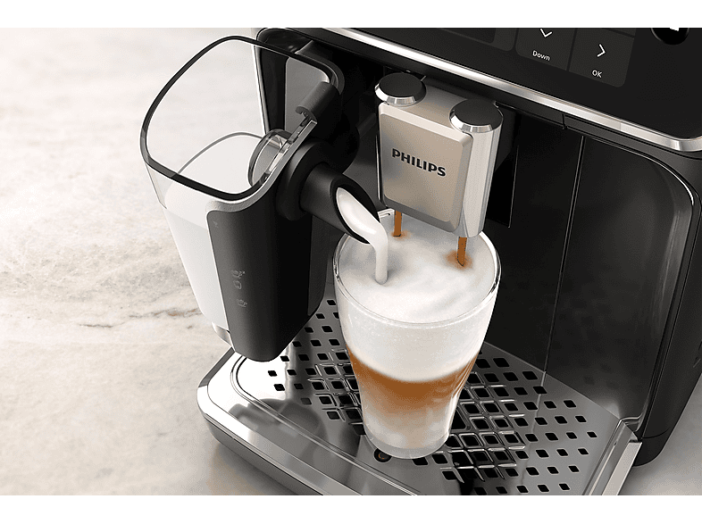 Cafetera superautomática - Philips 5500 Series EP5541 | 15 bar, 1500 W, Deposito 1.8 l, Deposito leche 0.26 l, 2 tazas, Negro