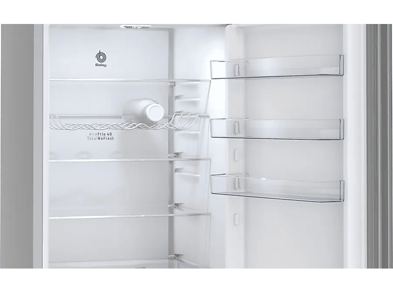 Frigorífico combi - Balay 3KFD855BI, Total No Frost, 203 cm, 363 l, Cristal blanco, Acero inoxidable