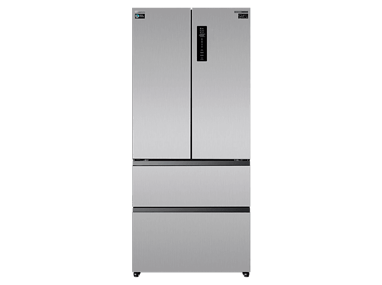 Frigorífico americano - Infiniton FRD-580Q90XEN, No Frost, 190 cm, 458l, Inverter, Iluminación LED, Inox