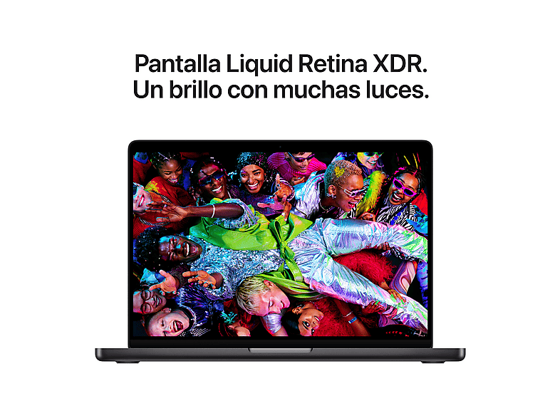 Portátil - Apple MacBook Pro (2025) 14,2", Chip M5, CPU de 10 núcleos, GPU de 10 núcleos, 24 GB RAM, 1 TB SSD, Negro