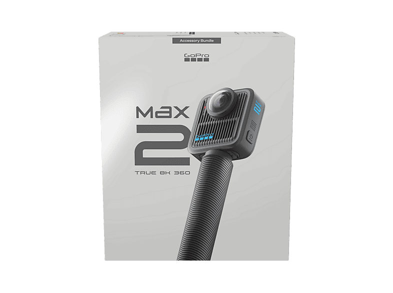 Cámara deportiva - GoPro MAX2 + Accessories Bundle, Vídeo en 8K 360°, 29 MP, Negro