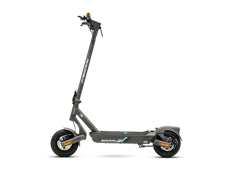 Patinete eléctrico - Smartgyro K1, Tipo 1 / VPL, Potencia Nominal 500W, Carga 120kg, 13000mAh, 25 km/h, Autonomía 50km, Foco Frontal, NFC, Gris