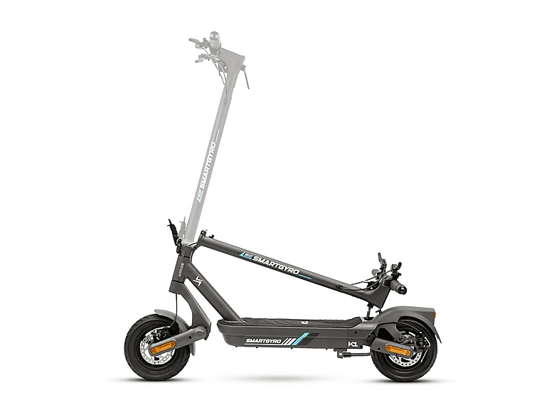Patinete eléctrico - Smartgyro K1, Tipo 1 / VPL, Potencia Nominal 500W, Carga 120kg, 13000mAh, 25 km/h, Autonomía 50km, Foco Frontal, NFC, Gris