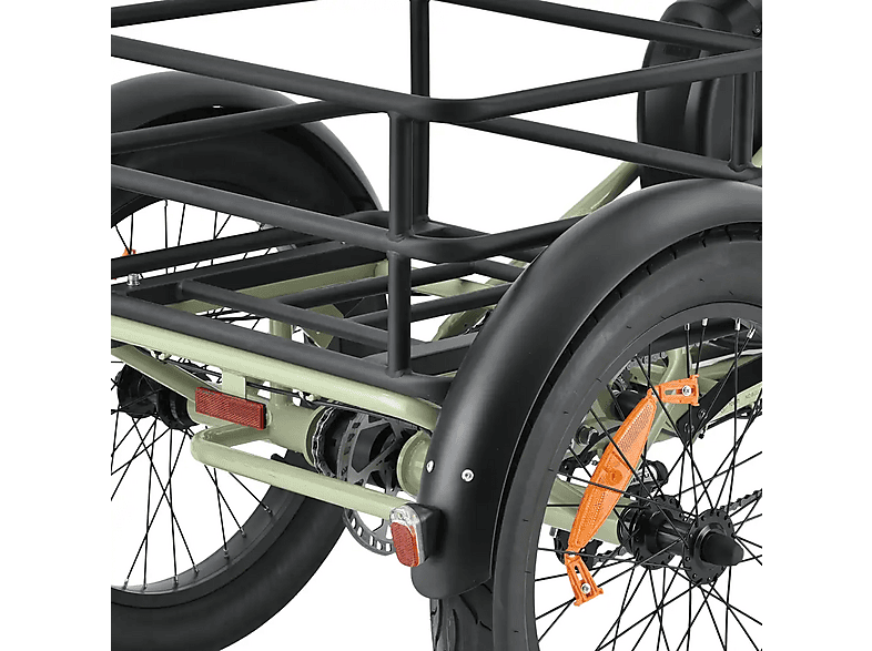 Bicicleta urbana - Youin Dover, 250W, 25 km/h, Autonomía 100 km, Plegable, 3 Ruedas, Portabultos de Gran Capacidad, Verde