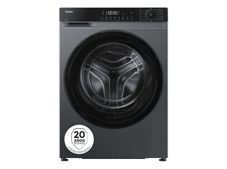 Lavadora carga frontal - Haier HW90-BP14357GTUS, 9kg, 1400 rpm, 15 Programas, Opción Vapor, Inverter, Inox