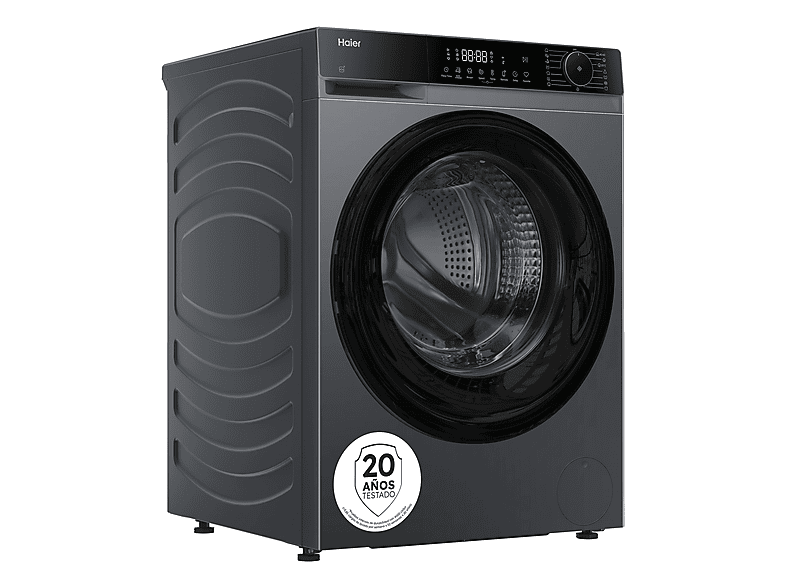 Lavadora carga frontal - Haier HW90-BP14357GTUS, 9kg, 1400 rpm, 15 Programas, Opción Vapor, Inverter, Inox