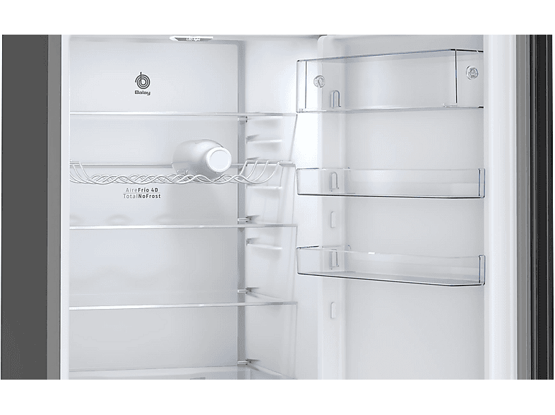 Frigorífico combi - Balay 3KFD855NI, Total No Frost, 203 cm, 363 l, Cristal Negro