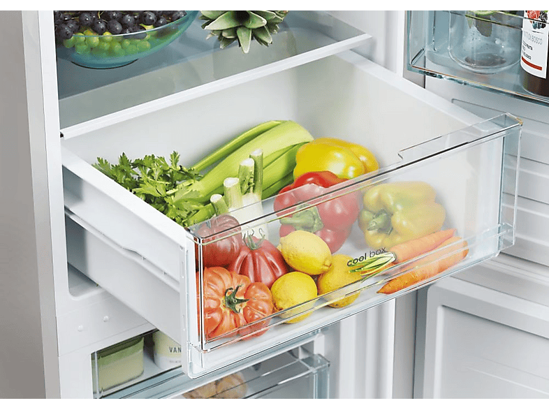 Frigorífico combi - Candy CCG3L517ES, Multi Airflow, 176 cm, 262 l, Plata