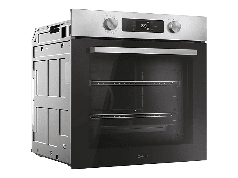 Horno - Candy CA6 N5B3EYTX, Multifunción, Aqualisis + Pyrolysis, 78 l, 59.5 cm, Inox