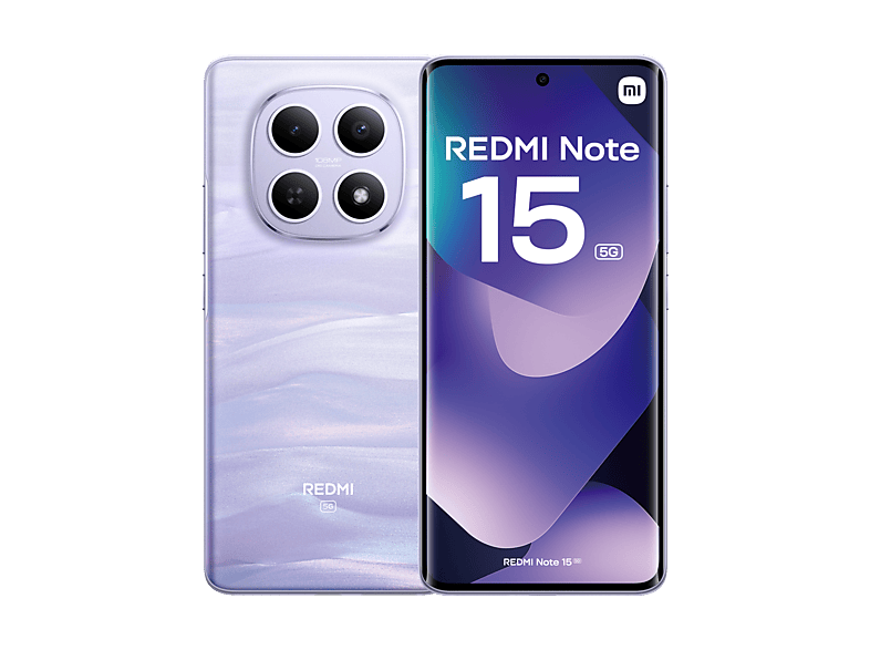 Móvil - Xiaomi Redmi Note 15 5G, Púrpura, 512 GB, 12 GB RAM, 6.77" AMOLED FHD+, Snapdragon 6 Gen 3, 5520 mAh