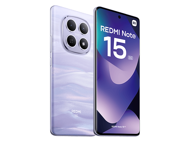 Móvil - Xiaomi Redmi Note 15 5G, Púrpura, 512 GB, 12 GB RAM, 6.77" AMOLED FHD+, Snapdragon 6 Gen 3, 5520 mAh