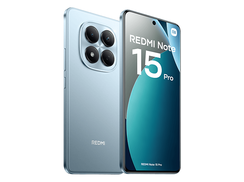 Móvil - Xiaomi Redmi Note 15 Pro, Azul glaciar, 256 GB, 8 GB RAM, 6.77" AMOLED FHD+, MediaTek Helio G200–Ultra, 6500 mAh