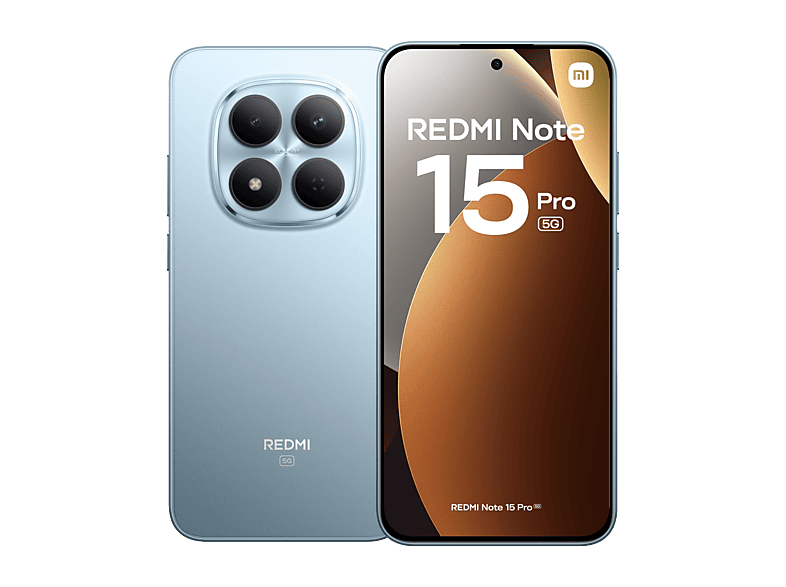 Móvil - Xiaomi Redmi Note 15 Pro 5G, Azul glaciar, 256 GB, 8 GB RAM, 6.83" CrystalRes AMOLED, MediaTek Dimensity 7400-Ultra, 6580 mAh