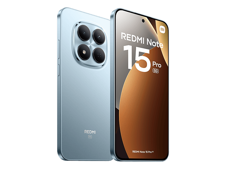 Móvil - Xiaomi Redmi Note 15 Pro 5G, Azul glaciar, 256 GB, 8 GB RAM, 6.83" CrystalRes AMOLED, MediaTek Dimensity 7400-Ultra, 6580 mAh