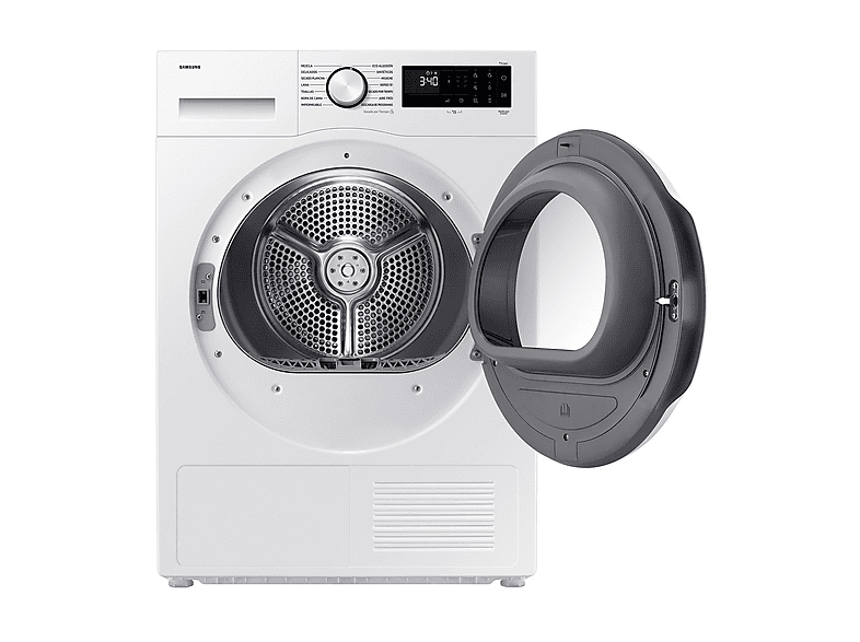 Secadora bomba de calor - Samsung DV90DG52A0TE, Eléctrico, 14 programas, Blanco