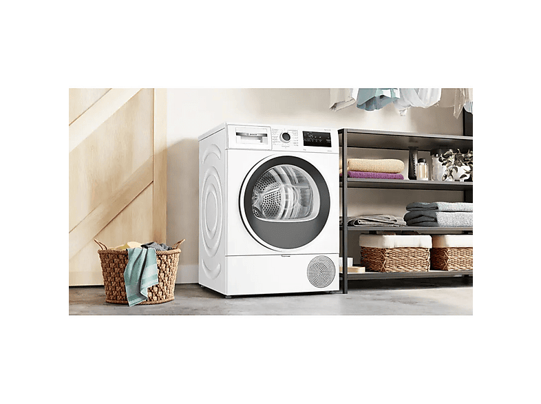 Secadora bomba de calor - Bosch WTR85V00ES, Eléctrico, 1 kg, Blanco
