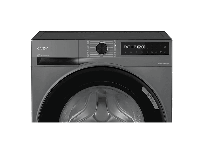 Lavadora carga frontal - Candy BR 48SBL6G-S, 8 kg, 1400 rpm, 16 Programas, Inverter, Libre Instalación, WiFi y Bluetooth, Plata
