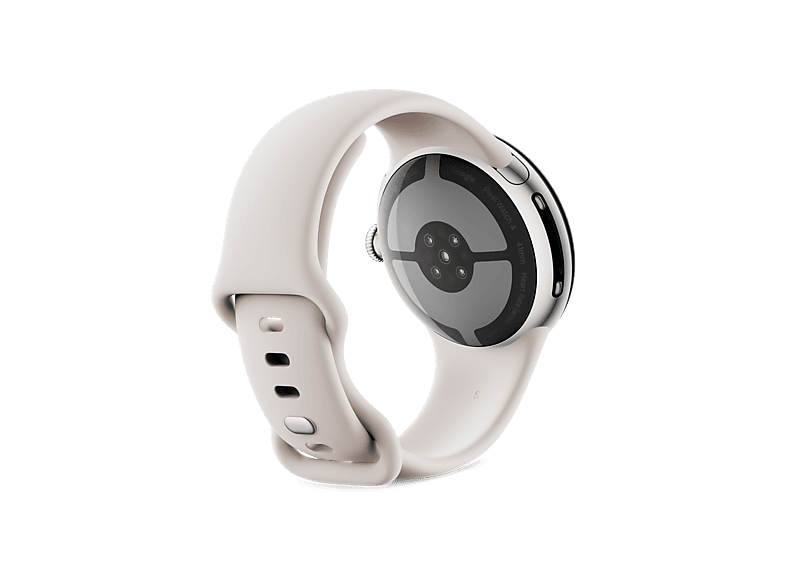 Smartwatch - Google PIXEL WATCH 4 41MM PORCELAIN, S-L, Aluminio 100% reciclado, Plata/Porcelana