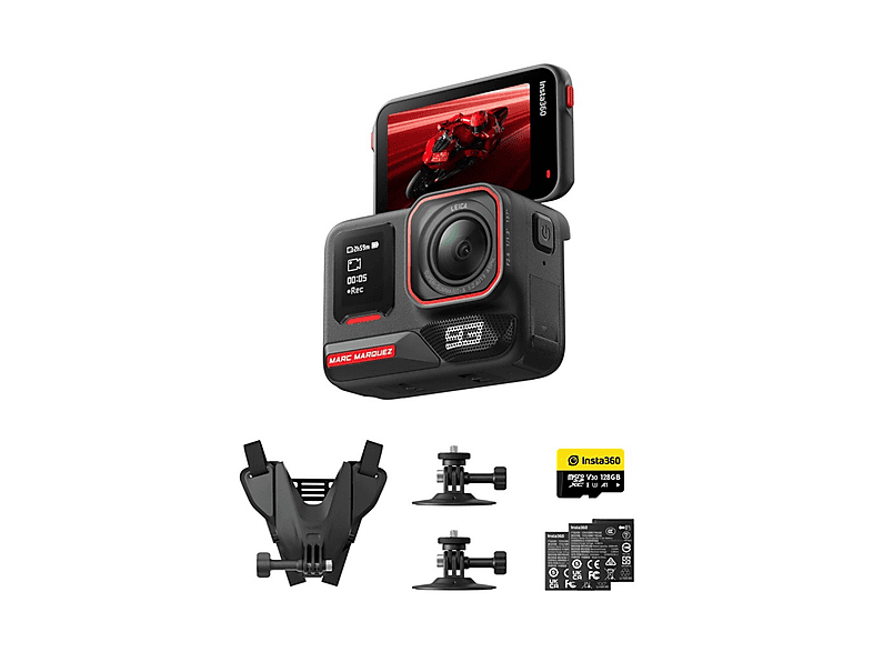 Cámara deportiva ACE PRO 2 MARC MARQUEZ BUNDLE 93 EDITION - Insta360, INSTA360, Negro/Rojo