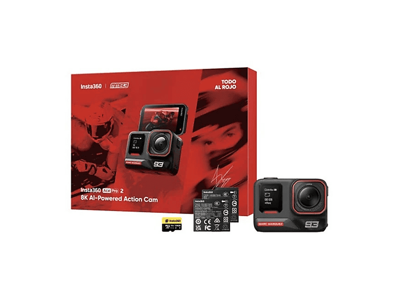 Cámara deportiva ACE PRO 2 MARC MARQUEZ BUNDLE 93 EDITION - Insta360, INSTA360, Negro/Rojo