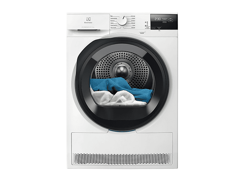 Secadora bomba de calor - Electrolux 916 900 374, Eléctrico, 9 kg, 12 programas, Blanco