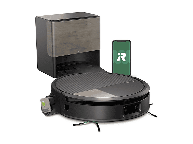 Robot friegasuelos - iRobot 705 ROOMBA MAX COMBO+AUTOWASH, 120 W, Potencia de succión 13 kPa, Depósito 0,26 l, Autonomía 180 min, Negro