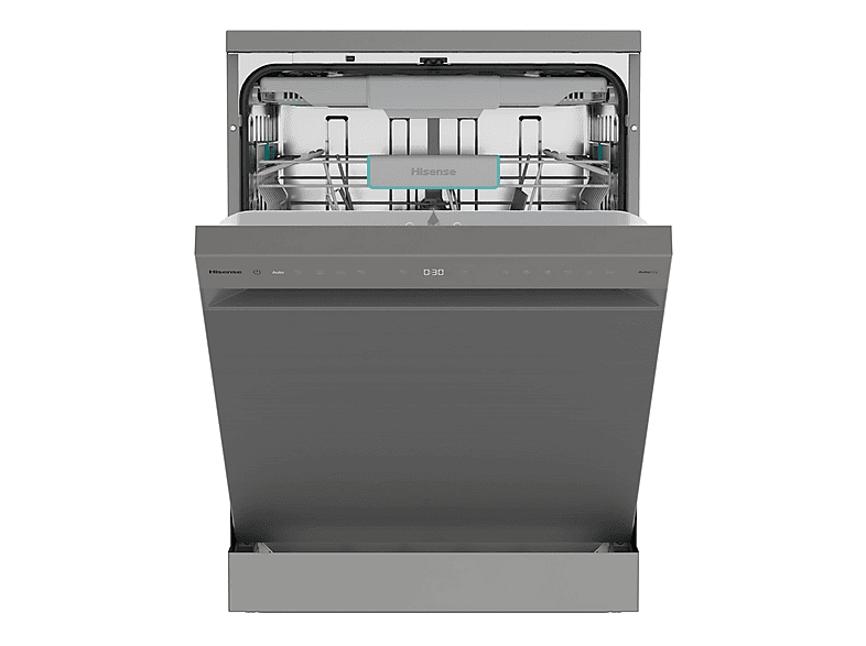 Lavavajillas libre instalación 60 cm - Hisense HS663A90XUK, 16 servicios, 8 programas, 599 mm, Acero inoxidable