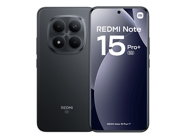 Móvil - Xiaomi Redmi Note 15 Pro+, Negro, 256 GB, 8 GB RAM, 6.83" AMOLED CrystalRes, Snapdragon® 7s Gen 4", 6500 mAh