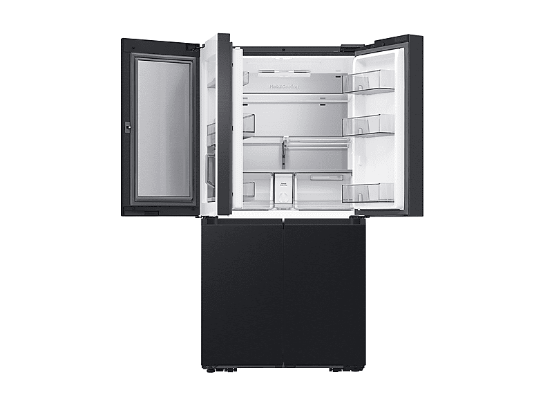 Frigorífico americano - Samsung RF65DG9H0EB1EF, Family Hub 4 puertas, Triple Cooling, 183 cm, 636 l, No Frost, Wifi, Negro