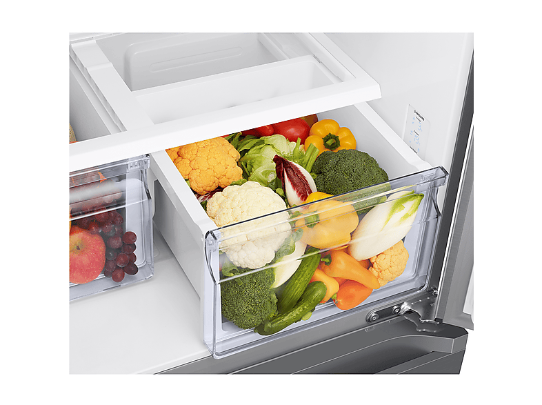 Frigorífico americano - Samsung RF50C530ES9/EF, Twin Cooling Plus, No Frost, 177.6 cm, 495 l, Dispensador agua y hielo, Inox