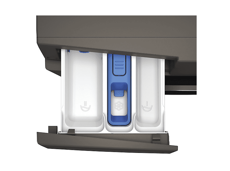 Lavadora carga frontal - Whirlpool WAM 07GB SPT, 10 kg, 1400 rpm, 15 Programas, Tecnología 6th sense, Adaptative Wash, Gris Manhattan