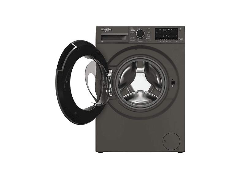 Lavadora carga frontal - Whirlpool WAM 07GB SPT, 10 kg, 1400 rpm, 15 Programas, Tecnología 6th sense, Adaptative Wash, Gris Manhattan