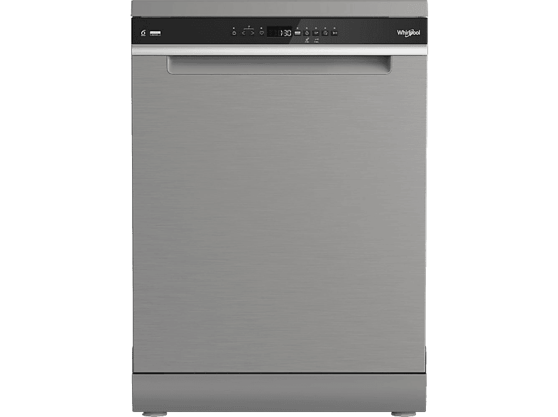 Lavavajillas - Whirlpool W8F HP51X, 15 servicios, 10 programas, 60 cm, MaxiSpace Tub, PowerClean Pro, Tecnología 6th Sense, Inox