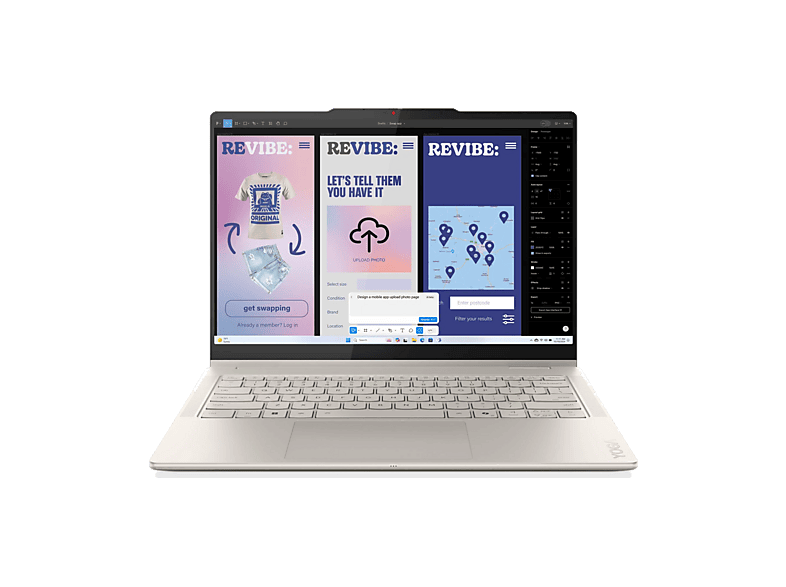 Convertible 2 en 1 - Lenovo Yoga 7 14ILL10 Copilot+ PC, 14" OLED, Intel Core Ultra 5 226v, 16GB RAM, 512GB, Arc™ Grap, W11H, Lápiz Auriculares y Ratón