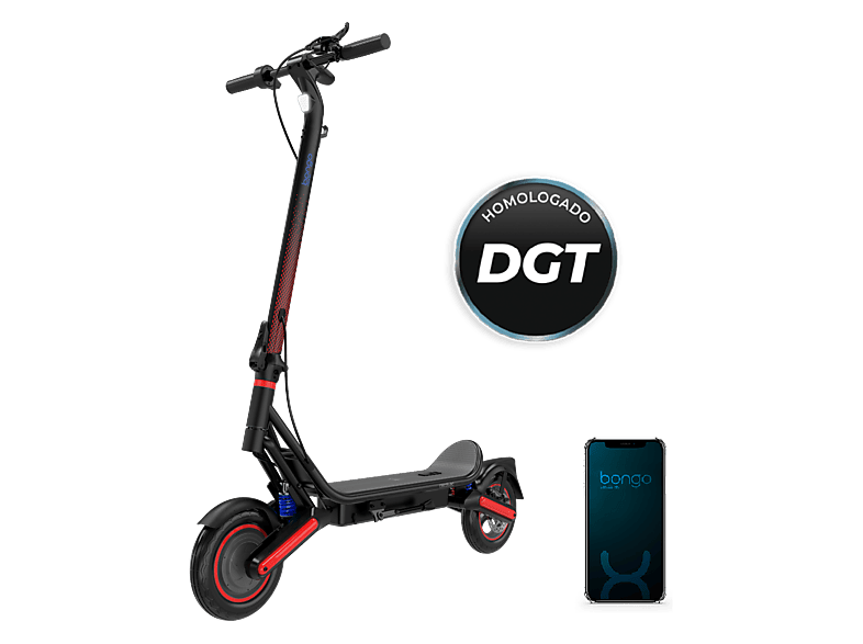 Patinete eléctrico - Cecotec Bongo D40 XL Suspension Connected, Potencia máxima 800 W, 10.000 mAh, Doble suspensión, Negro