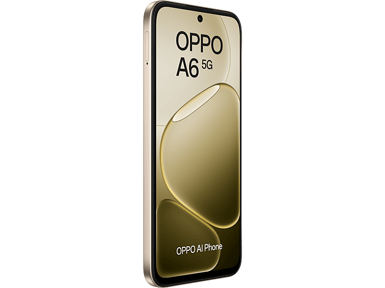 Móvil - Oppo A6 5G, Aurora Gold, 256 GB, 6 GB RAM, 6.75" LCD, Mediatek Dimensity 6300 (6nm), 6.500mAh