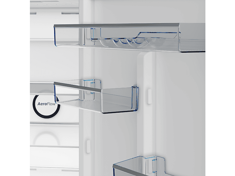 Frigorífico combi - Beko B5RCNE416HXB, Neo Frost Dual Cooling, 203.5 cm, 415 l, AeroFlow, Tecnología Harvest Fresh, Inox