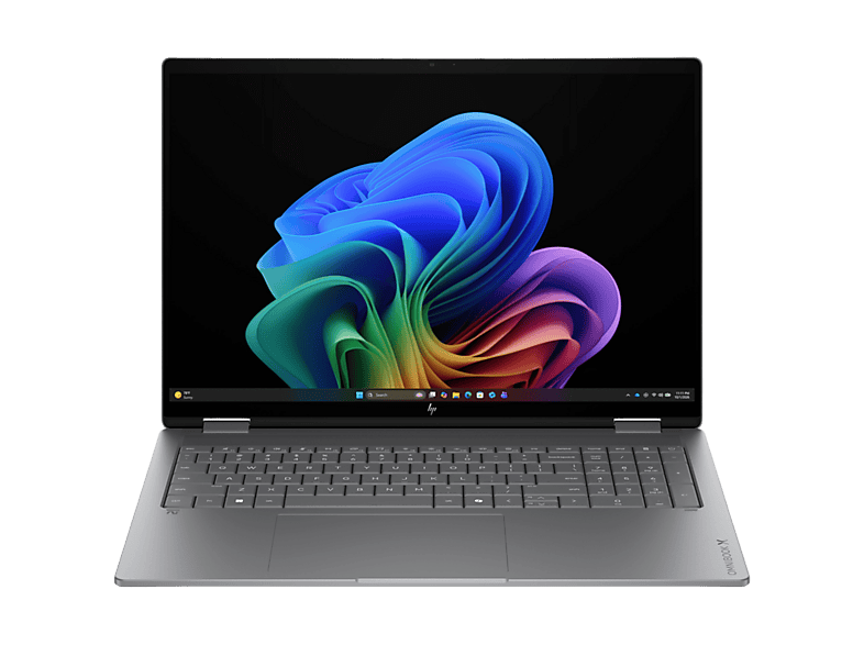 Convertible 2 en 1 - HP OmniBook X Flip 16-cc0000ns, Copilot+PC, 50 TOPS, AMD Ryzen™ AI 7 450, 32 GB RAM, 1TB SSD, Windows 11 Home, Meteor silver