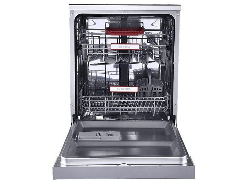 Lavavajillas - Infiniton DIW-6225XD3, 14 Servicios, 8 Programas, 59.8 cm Ancho, Automatic door opening, Inox