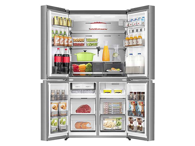 Frigorífico americano - Hisense RQ640P5SSD, Total No Frost, 179 cm, 640 l, Wi Fi, Tecnología UV, Inox
