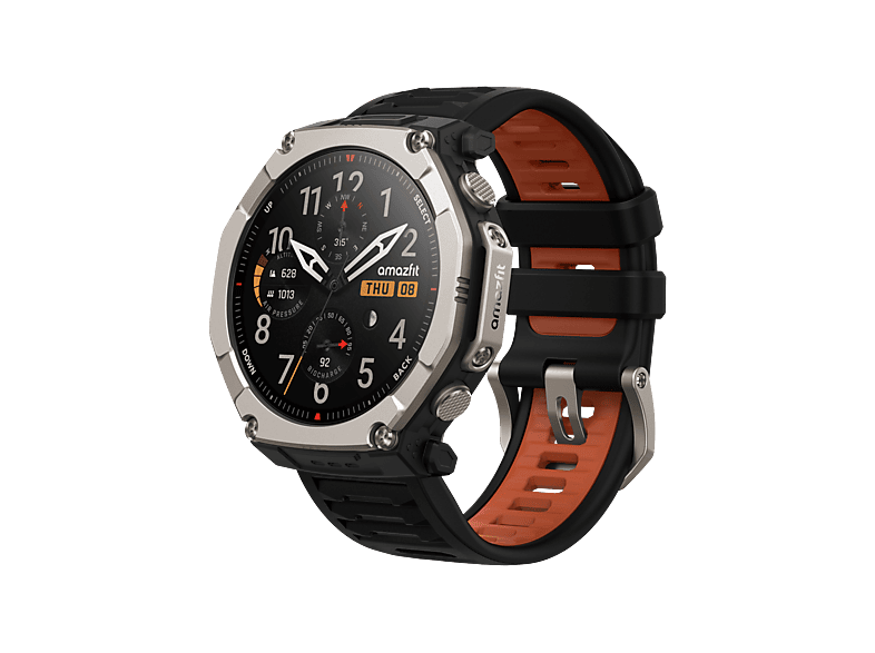 Smartwatch - Amazfit T-REX ULTRA 2, Correa 145 - 215mm, Resistente al Agua 10ATM, Pantalla 1.5" AMOLED, GPS, +180 Modos Deportivos, Negro