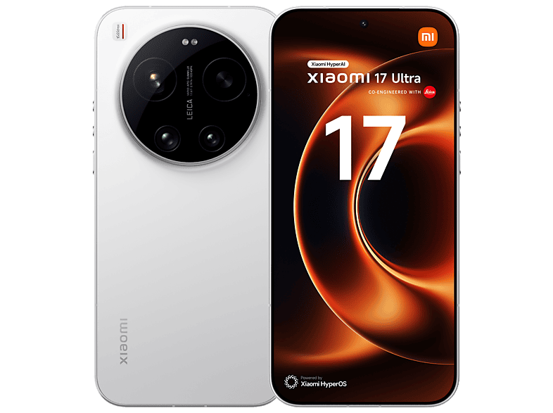 Móvil - Xiaomi 17 Ultra, Blanco, 512GB, 16GB RAM, 6.9" Hyper RGB OLED display, Snapdragon® 8 Elite Gen 5 Mobile Platform, 6000 mAh
