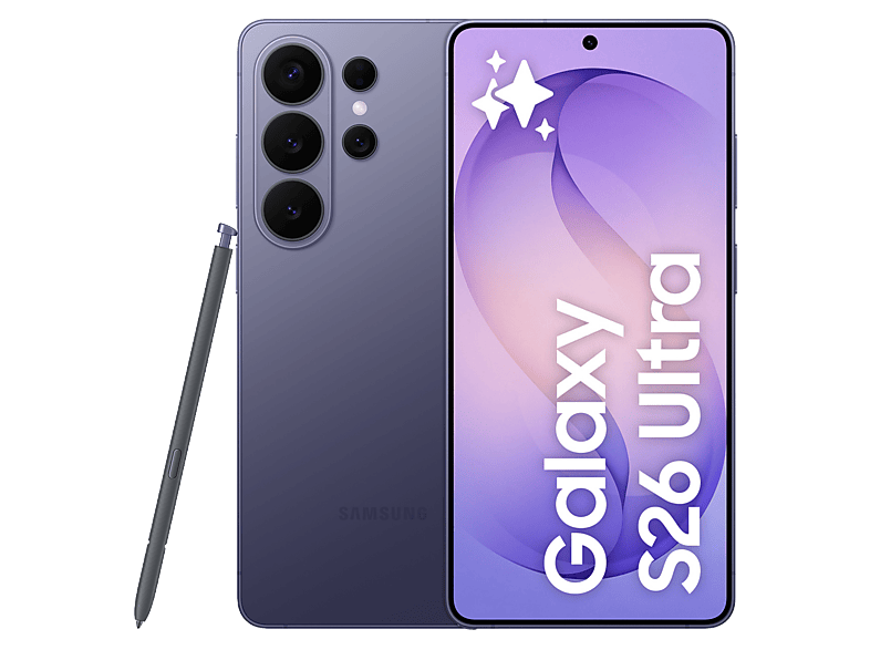 Móvil - Samsung Galaxy S26 Ultra, Violeta, 256 GB, 12 GB RAM, 6.9" QHD+, Qualcomm Snapdragon 8 Elite Gen 5, 5000 mAh, Android 16