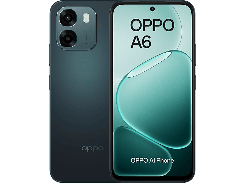 Móvil - Oppo Bundle A6 4G, Sapphire Black, 256 GB, 6 GB RAM, 6.75" LCD, Qualcomm Snapdragon®685 (6nm), 6.500mAh, Incluye Cargador 45W y Auriculares