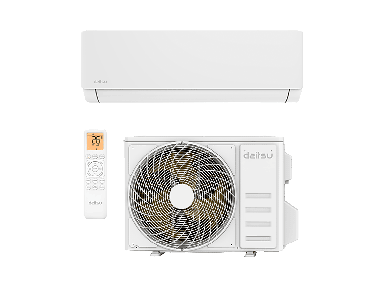 Aire acondicionado Split 1 x 1 - Daitsu 3NDA01700 Artic DS-18KZ, 4420 fg/h, Inverter, R32, Blanco