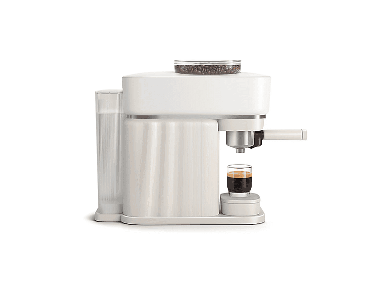 Cafetera express - Philips Baristina BAR300/00, Molinillo cerámico, 16 bares, Café en grano, 4 programas, 1550 W, 1,2L, 30s, IA, 72 dB, 3 años, Blanco